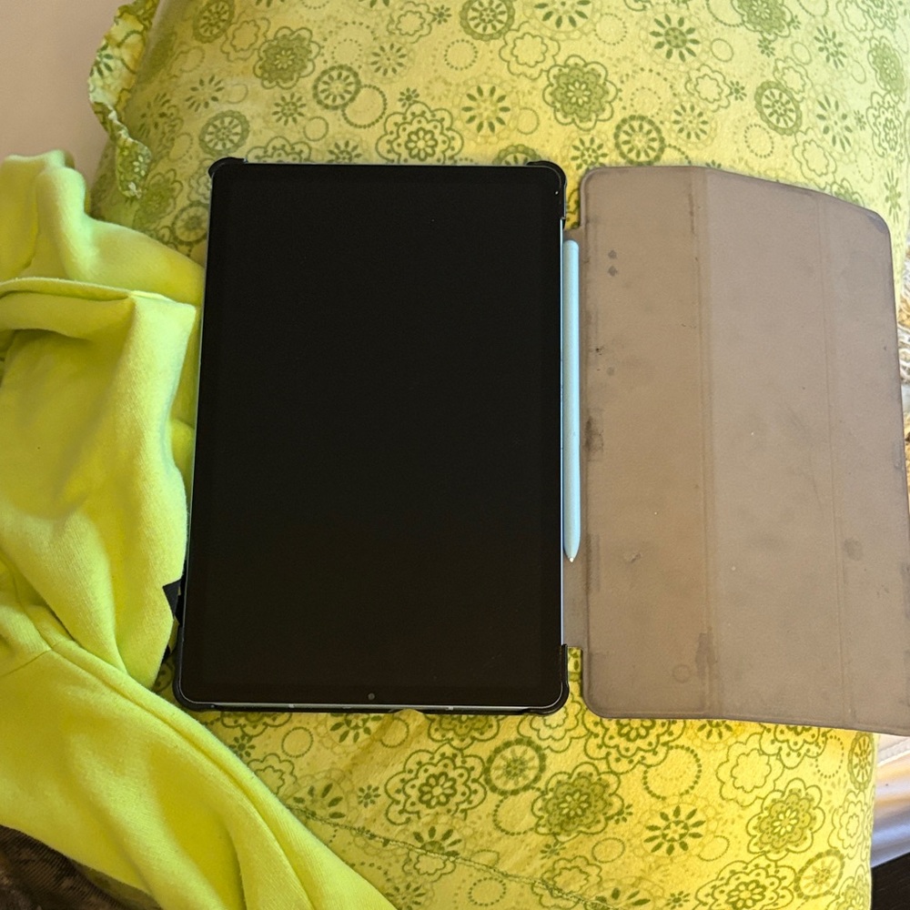 Black Tablet with Gray Cover